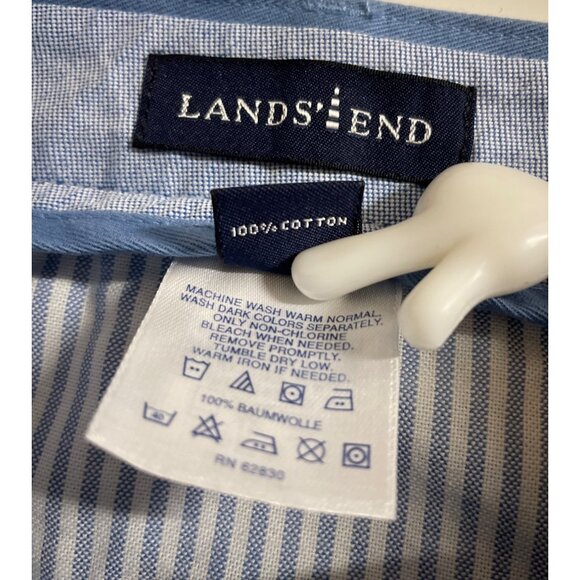 Lands End Mens Blue Pleated Chino Shorts Size 42 - Picture 9 of 10